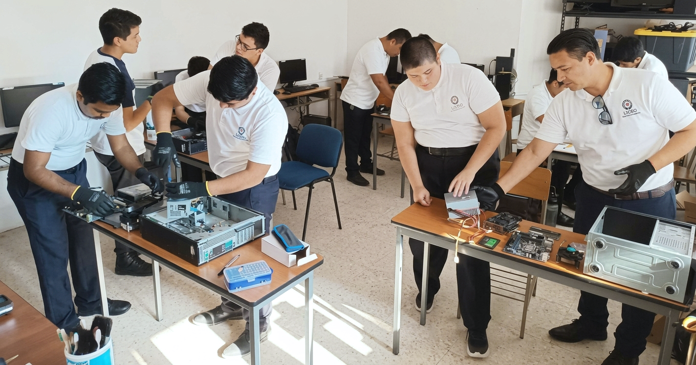 Práctica de mantenimiento de una computadora en el taller